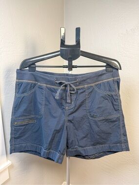 JAG Blue Cotton Blend Casual Shorts Drawstring Waist Size 14